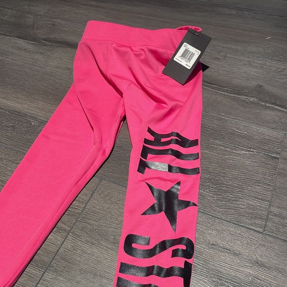 Hot pink Converse leggings girls size small - Picture 2 of 3